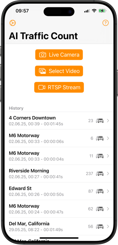 Vehicle tracking menu and results